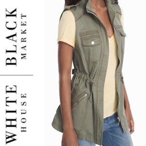 Olive White House Black Market vest